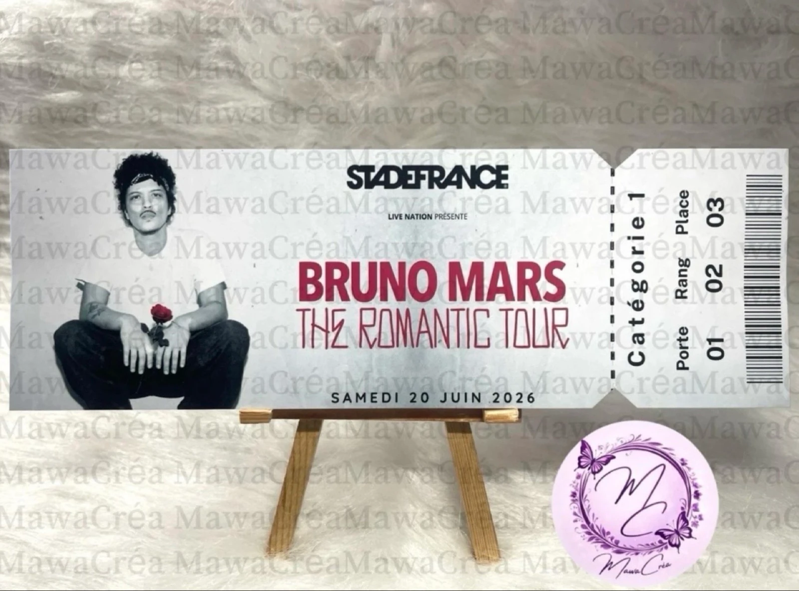Ticket souvenir Bruno Mars 